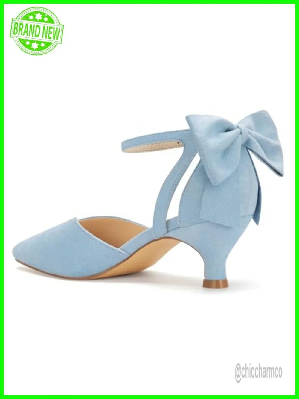 Women's Kitten Heels with Bow Closed Toe Ankle Strap Wedding Pump Shoes Leather